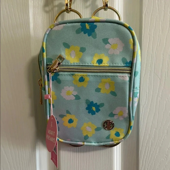 Simply Southern 5 Ways Bag - Mint Green with Flowers - Picture 3 of 6